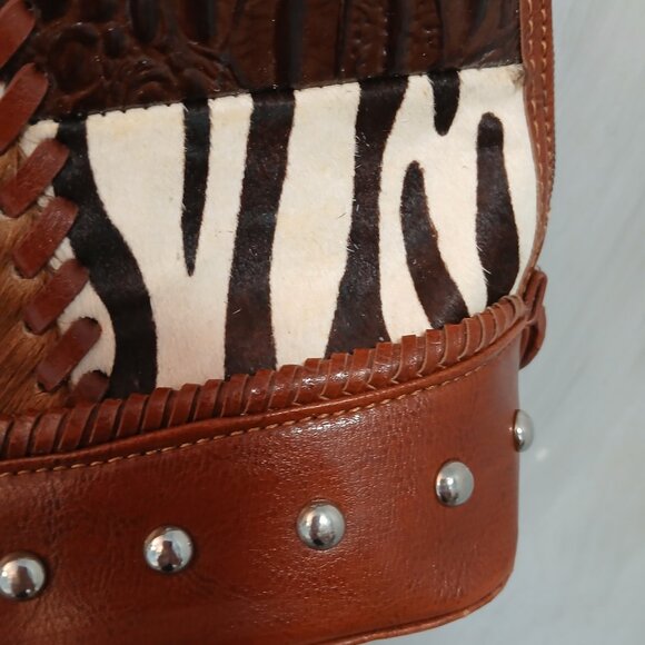 Western Patchwork Satchel - Picture 10 of 12